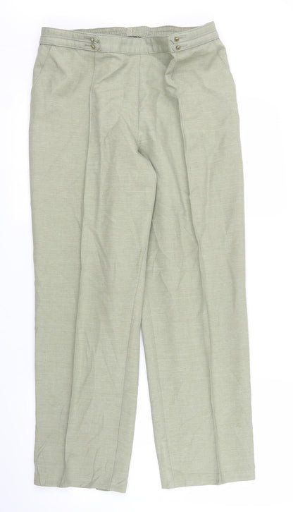 M&S Womens Green   Trousers  Size 14 L24 in
