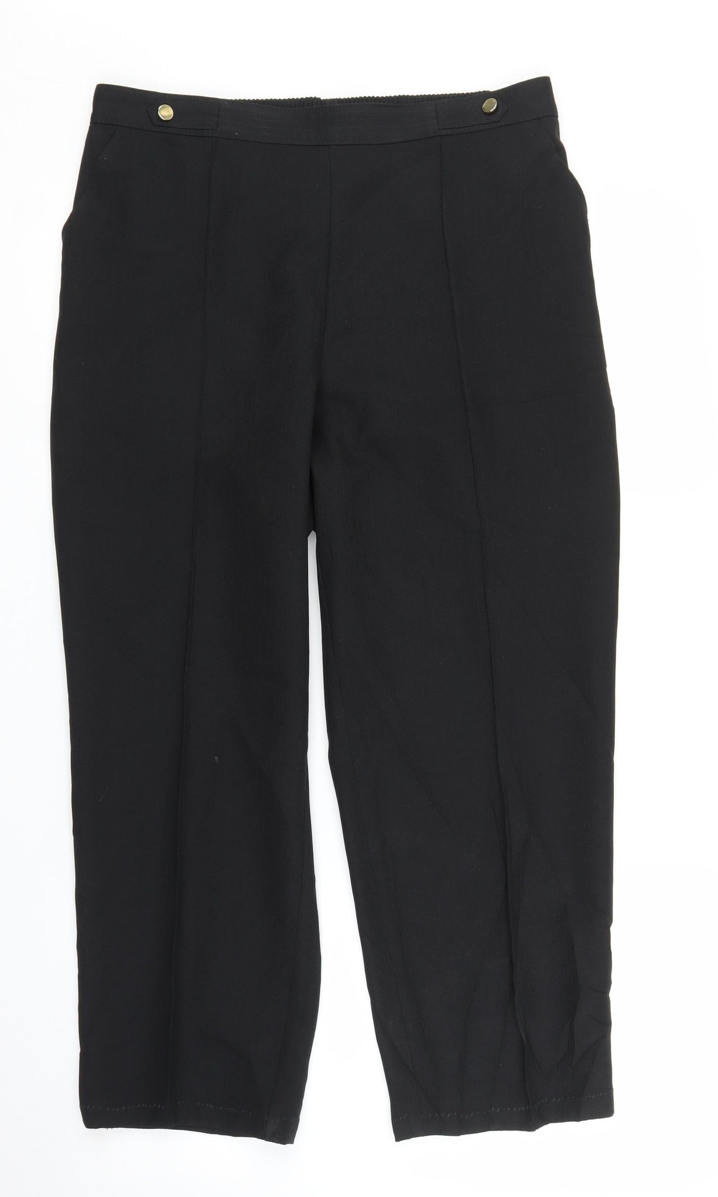 Womens UK Size 14 M&S Regular Fit  Black Trousers