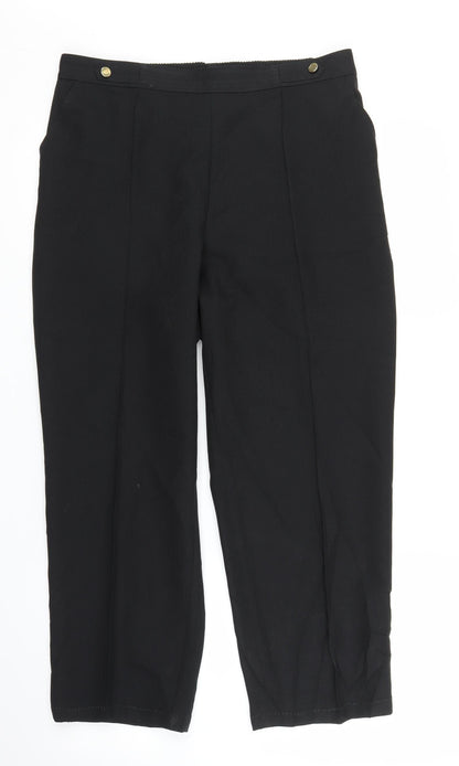 Womens UK Size 14 M&S Regular Fit  Black Trousers