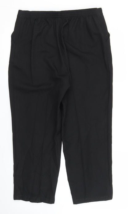 Womens UK Size 14 M&S Regular Fit  Black Trousers