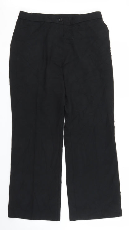 Womens UK Size 14 M&S Regular Fit  Black Trousers