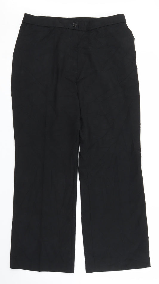 Womens UK Size 14 M&S Regular Fit  Black Trousers