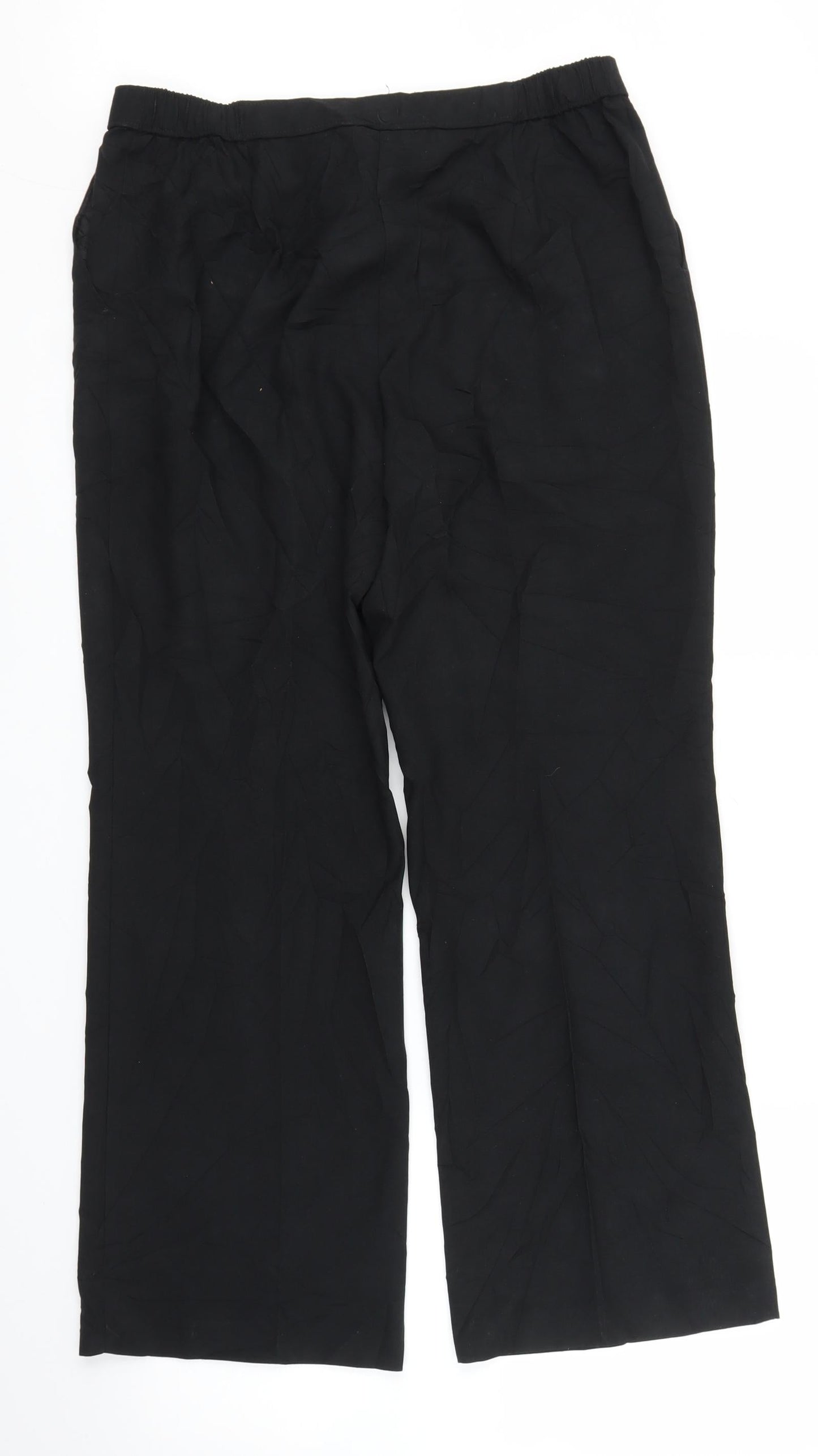 Womens UK Size 14 M&S Regular Fit  Black Trousers