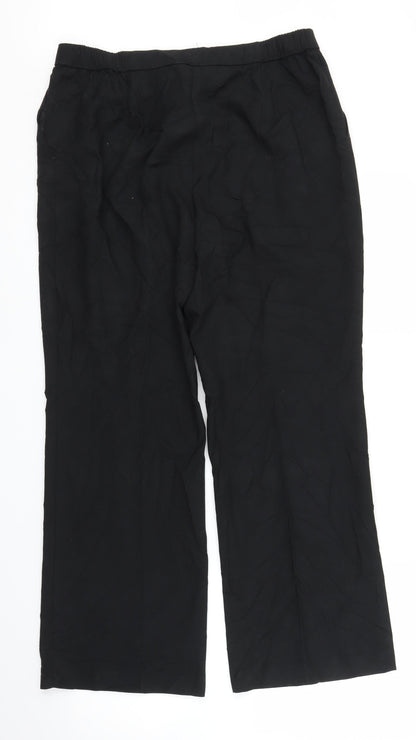 Womens UK Size 14 M&S Regular Fit  Black Trousers