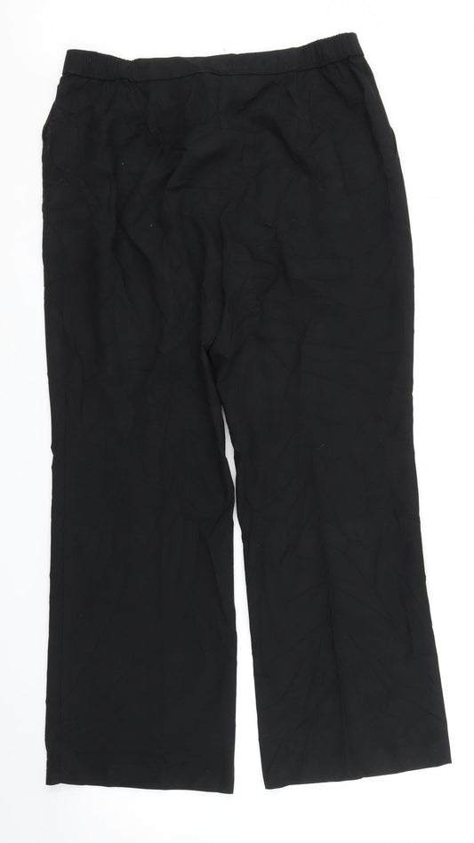 Womens UK Size 14 M&S Regular Fit  Black Trousers