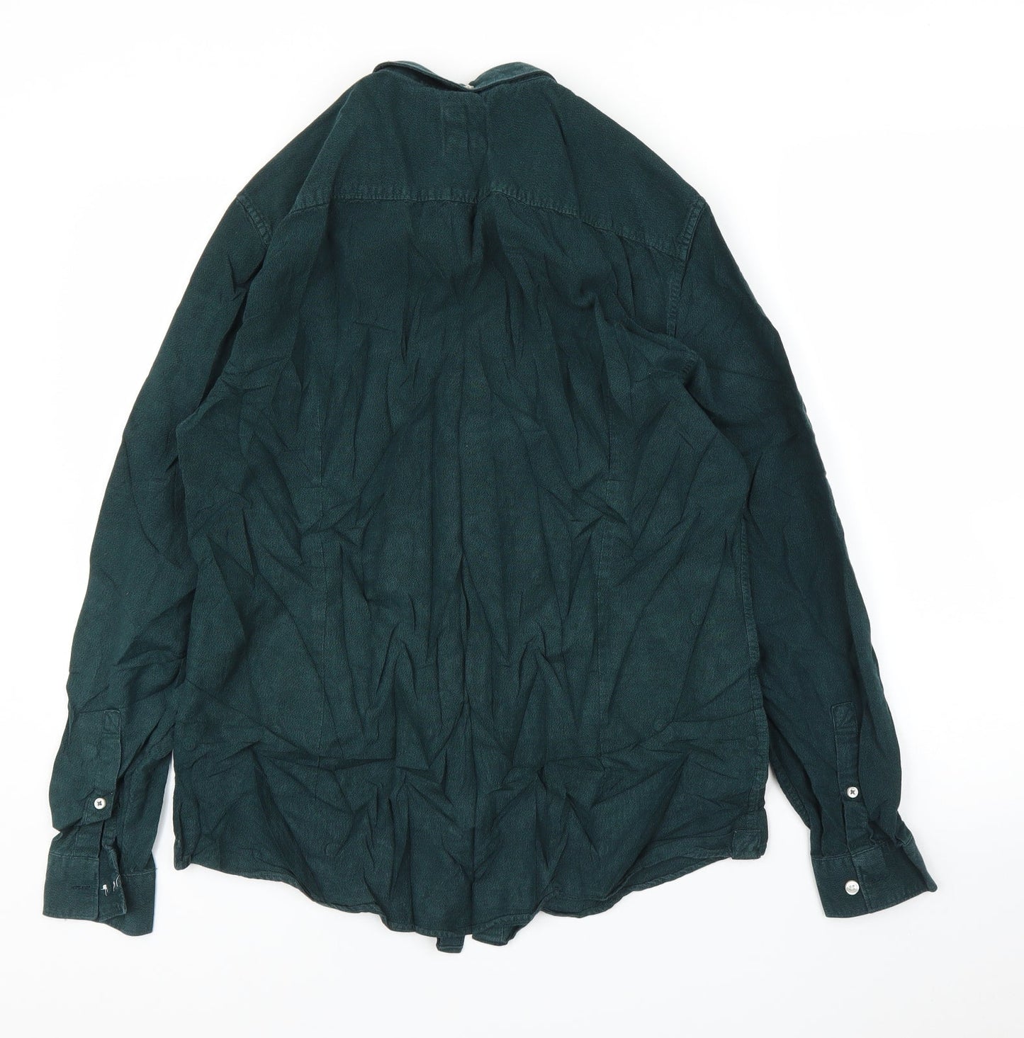 River Island Mens Green    Button-Up Size L