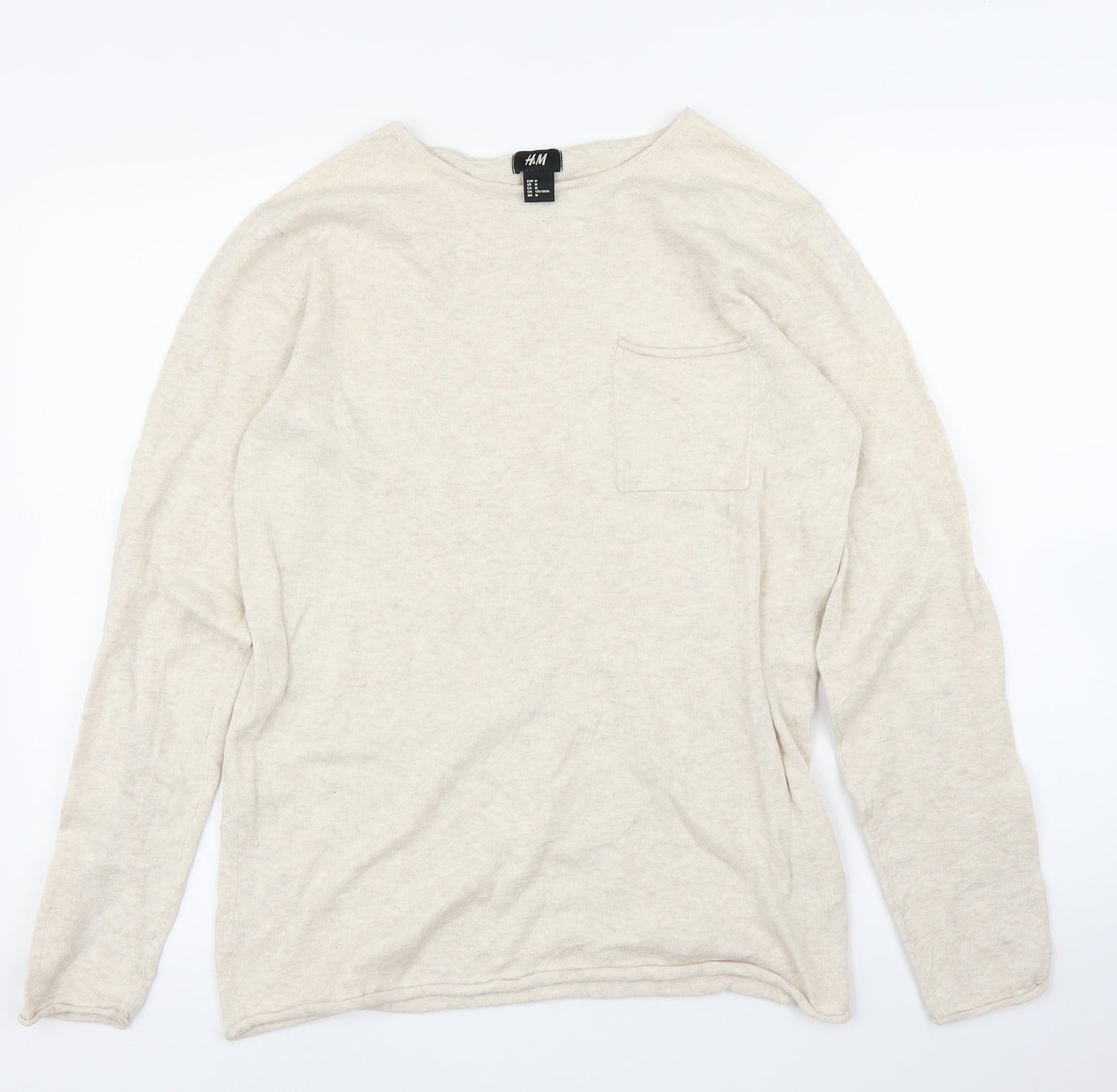 Womens UK Size M H&M Beige Pullover Jumper