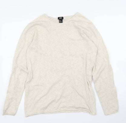 Womens UK Size M H&M Beige Pullover Jumper