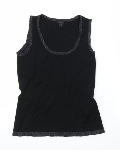 Womens UK Size 10 TCM Black Basic Blouse