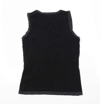 Womens UK Size 10 TCM Black Basic Blouse