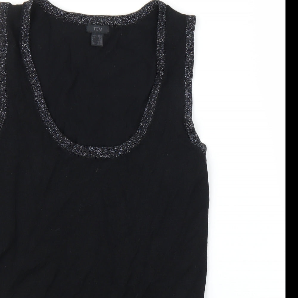 Womens UK Size 10 TCM Black Basic Blouse
