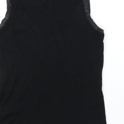 Womens UK Size 10 TCM Black Basic Blouse