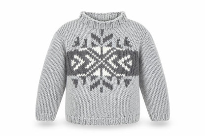 Timberland Girls Grey Fair Isle  Pullover Jumper Size 3 Years