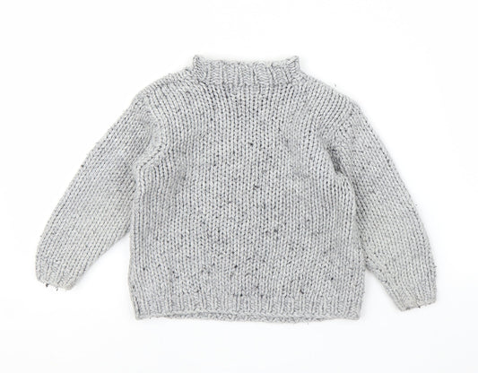 Timberland Girls Grey Fair Isle  Pullover Jumper Size 3 Years