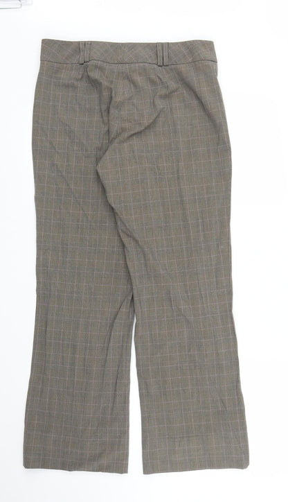 AMARANTO Womens Grey Plaid  Trousers  Size 12 L27 in