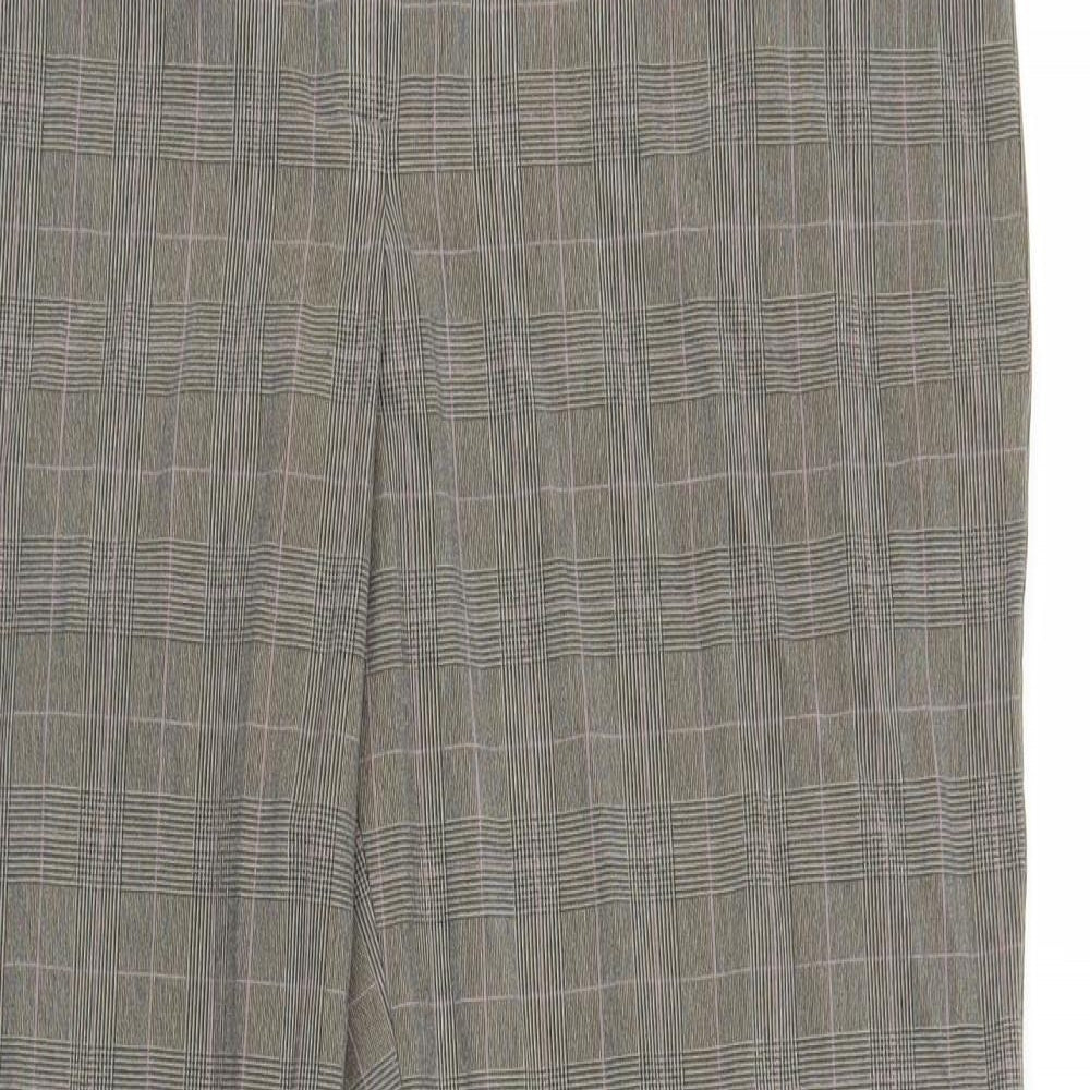 AMARANTO Womens Grey Plaid  Trousers  Size 12 L27 in