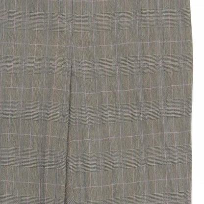 AMARANTO Womens Grey Plaid  Trousers  Size 12 L27 in