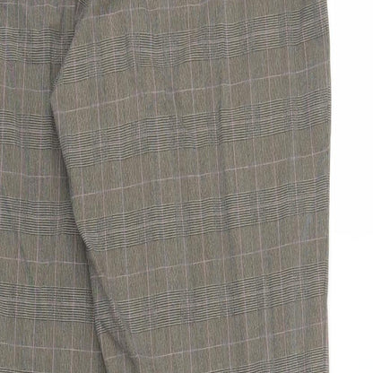 AMARANTO Womens Grey Plaid  Trousers  Size 12 L27 in