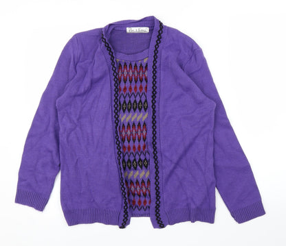 Womens UK Size S Pure and Natural Purple Pullover Jumper