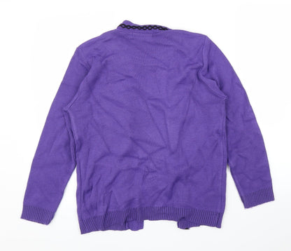 Womens UK Size S Pure and Natural Purple Pullover Jumper