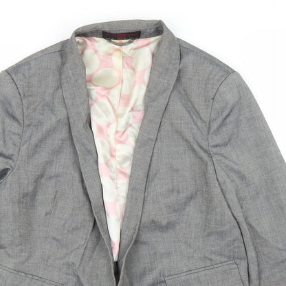 New Look Womens Grey   Jacket Blazer Size 14
