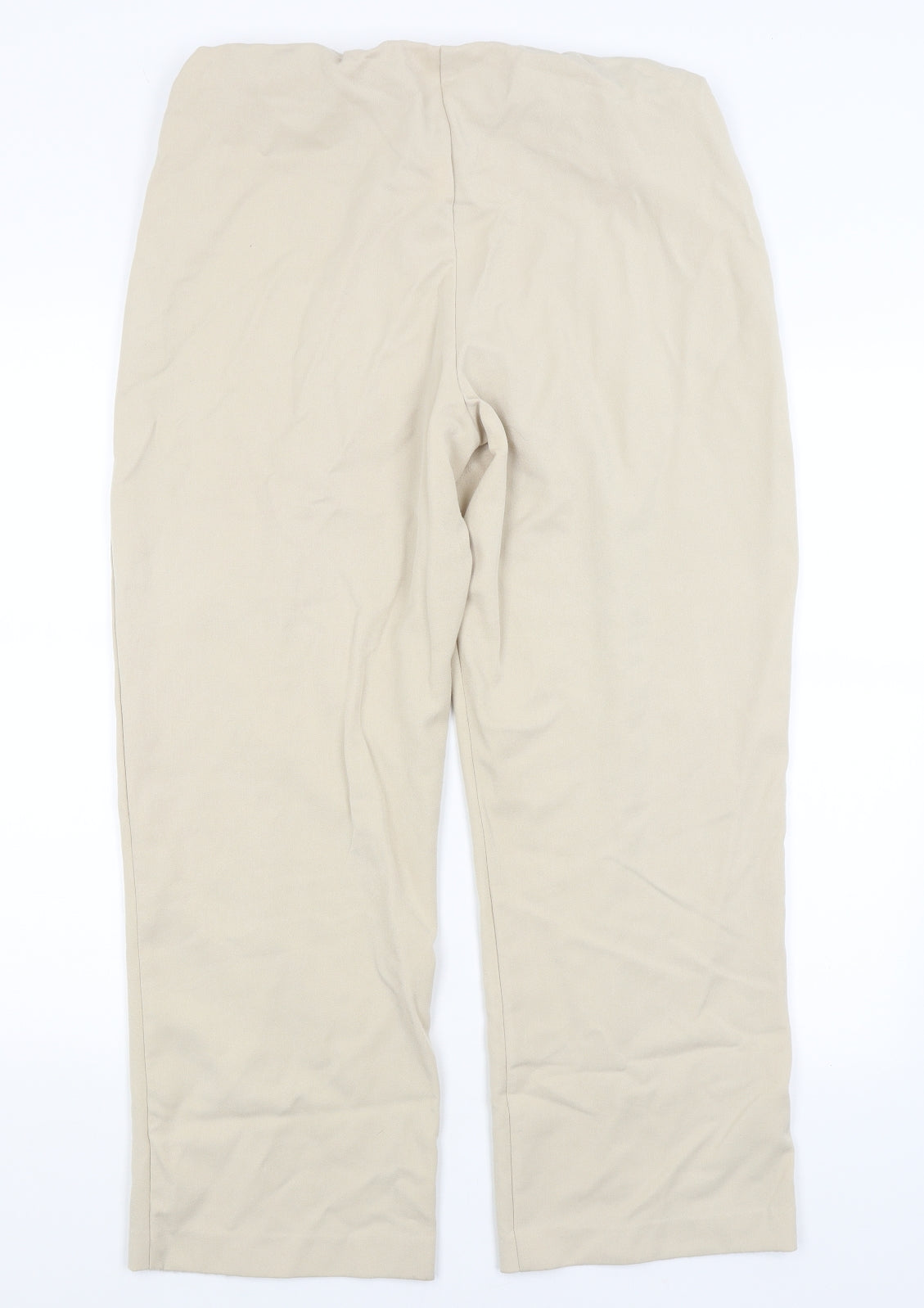 Womens UK Size 14 Emma Collection Regular Fit  Beige Trousers