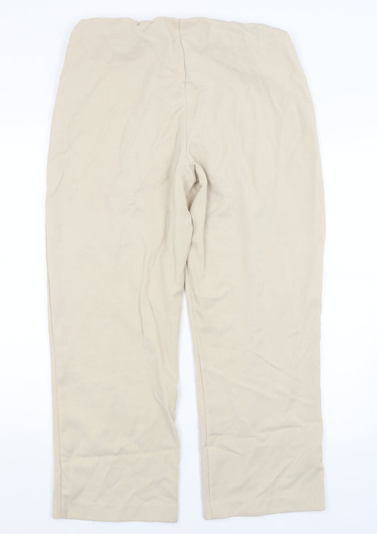 Womens UK Size 14 Emma Collection Regular Fit  Beige Trousers