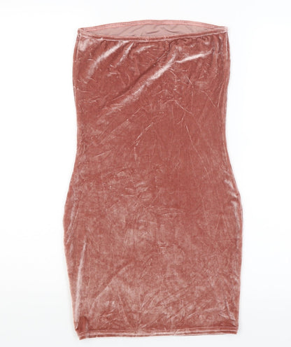 Boohoo Womens Pink   Bodycon  Size 8