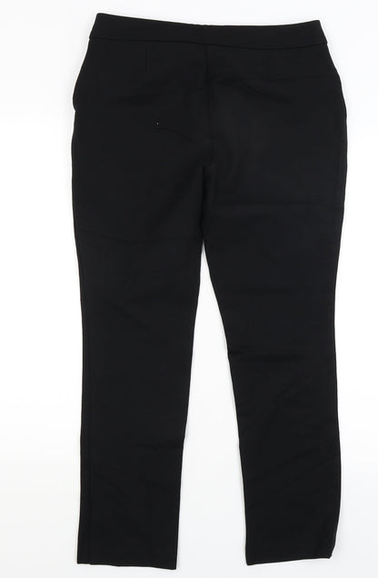 Womens UK Size 12 M&S Regular Fit Dress Pants Black Trousers