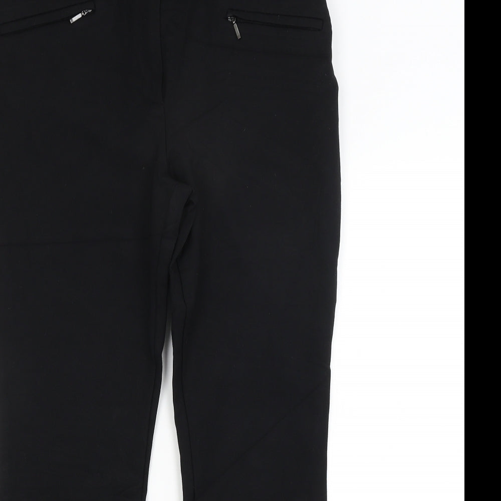 Womens UK Size 12 M&S Regular Fit Dress Pants Black Trousers