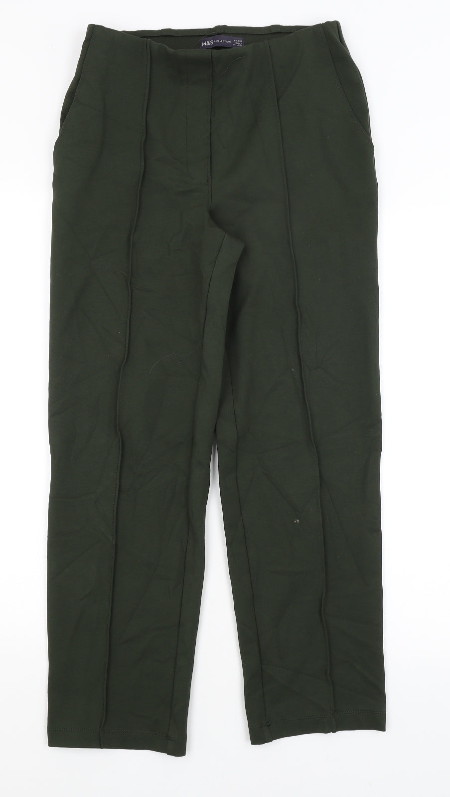 Womens UK Size 8 M&S Regular Fit  Green Trousers