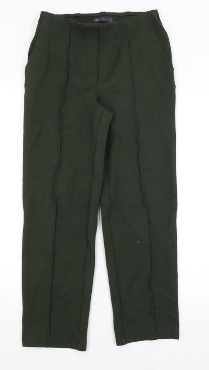 Womens UK Size 8 M&S Regular Fit  Green Trousers