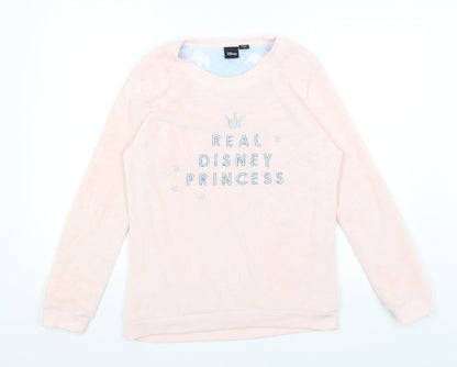 Disney Womens Pink Solid  Top Pyjama Top Size 10  - Real Disney Princess