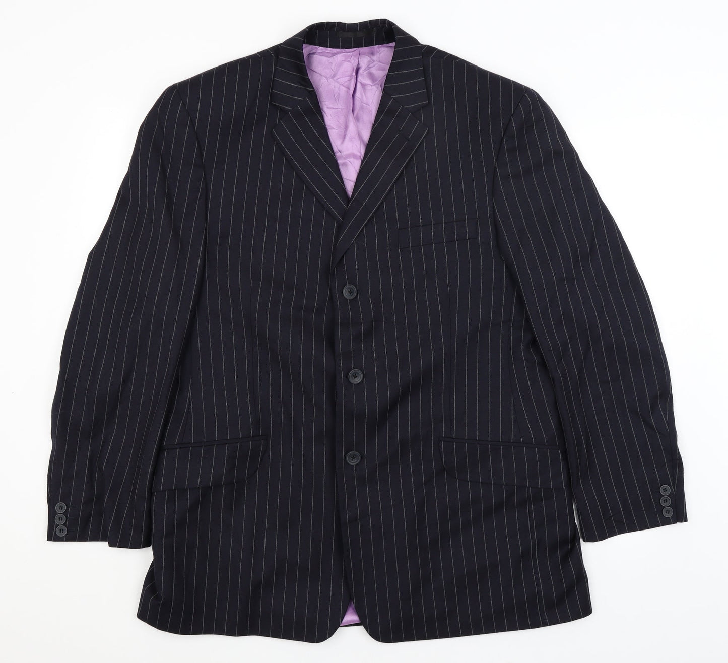 Mens UK Size L Fellini Regular Blue Suit Jacket