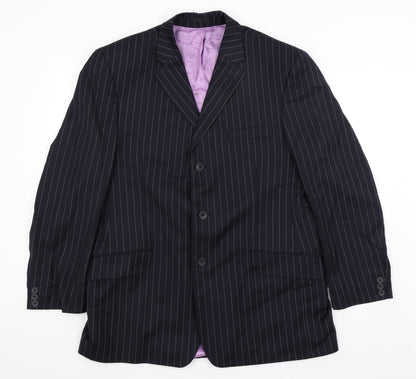 Mens UK Size L Fellini Regular Blue Suit Jacket