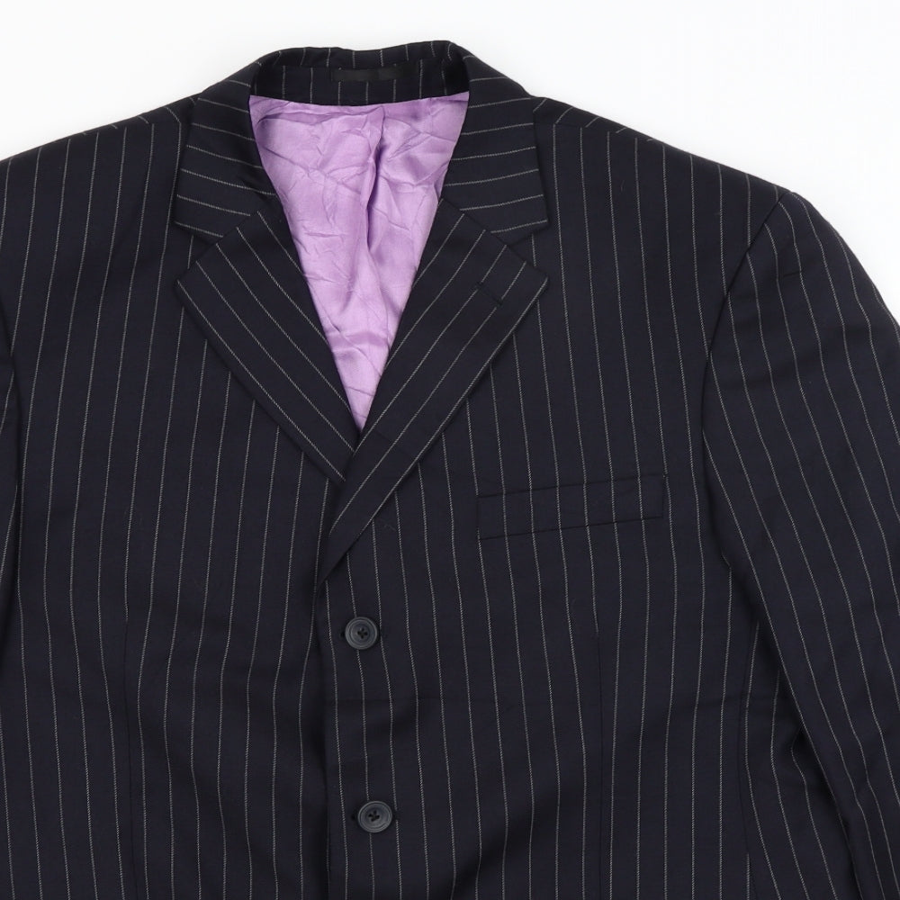 Mens UK Size L Fellini Regular Blue Suit Jacket