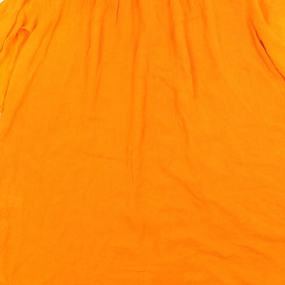 Womens UK Size S Matalan Orange Basic Button-Up
