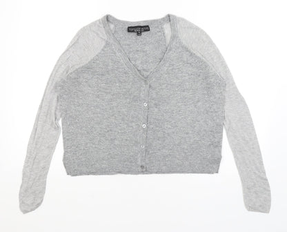Womens UK Size 8 Topshop Grey Cardigan Jumper