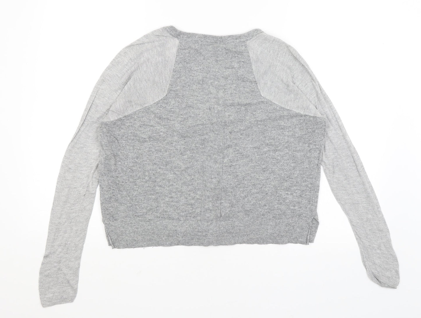 Womens UK Size 8 Topshop Grey Cardigan Jumper