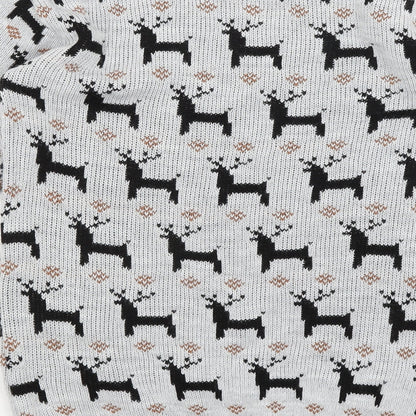 Alessandra Saroshi Womens Grey   Pullover Jumper Size M  - Reindeer