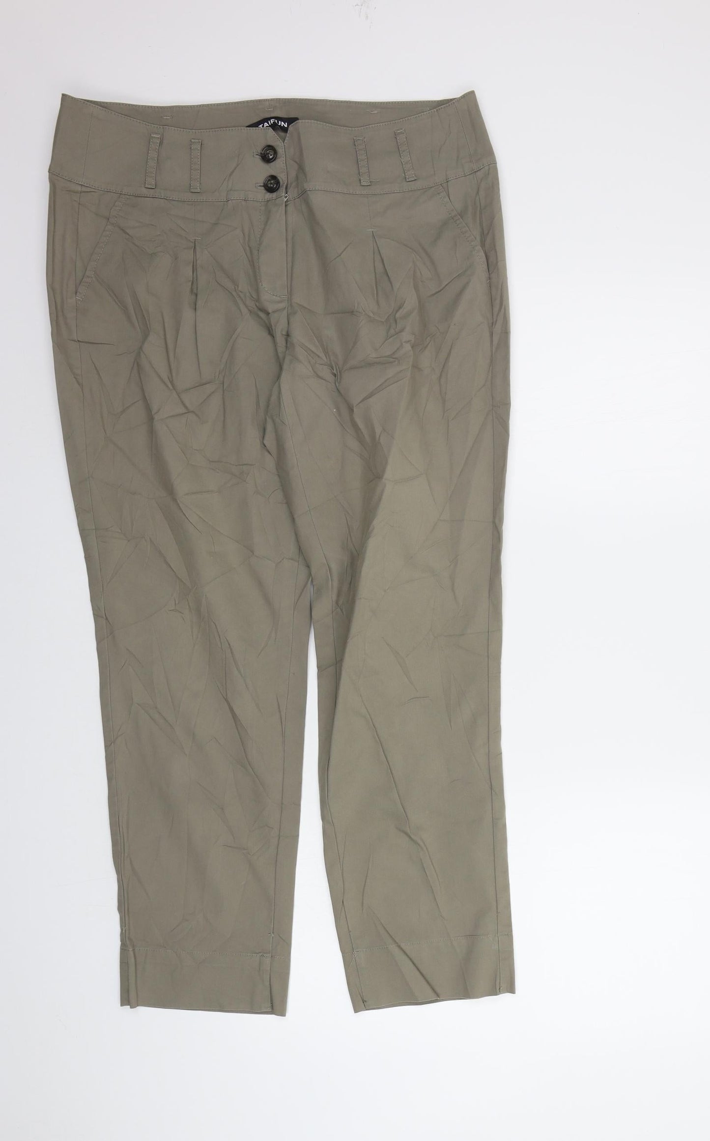 Womens UK Size 16 Taifun Regular Fit  Beige Trousers