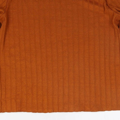 Papaya Womens Orange   Basic T-Shirt Size 12