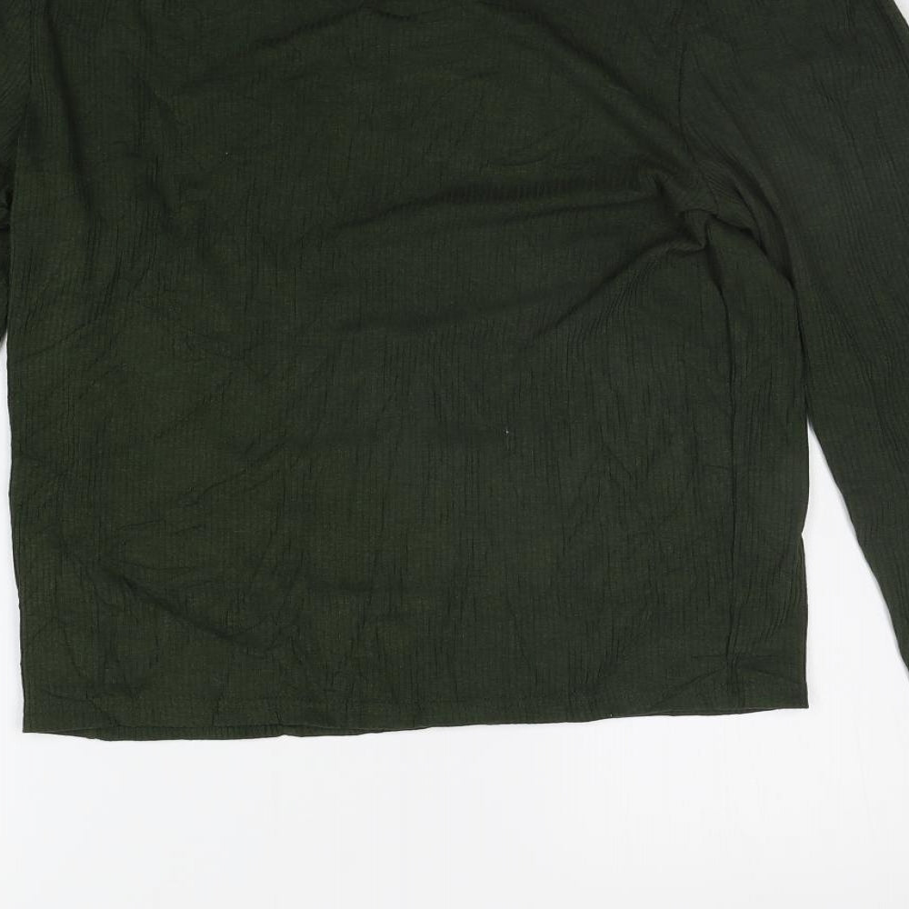Womens UK Size L Divided Green Basic T-Shirt