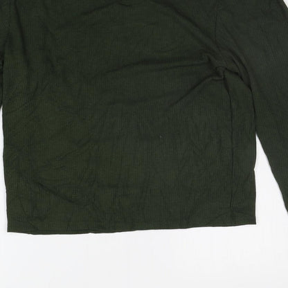 Womens UK Size L Divided Green Basic T-Shirt