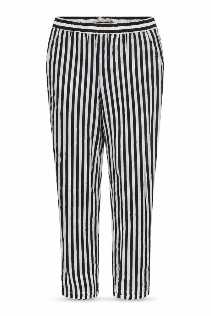 Stefanrel Womens Blue Striped  Trousers  Size L L27 in - Elastic Waist Band