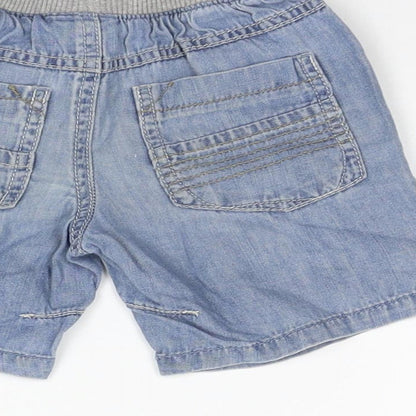 NEXT Girls Blue Ikat  Cropped Jeans Size 9-12 Months