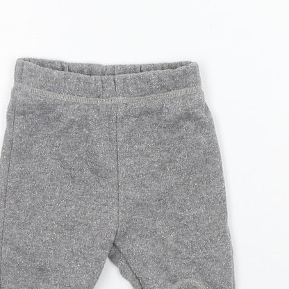 George Girls Grey   Jogger Trousers Size 6-9 Months