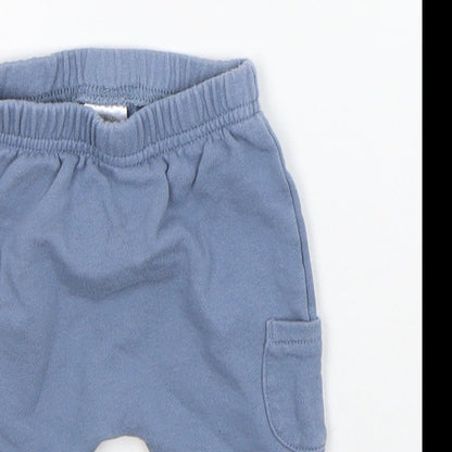 TU Girls Blue   Jogger Trousers Size 0-3 Months  - Elastic Waist Band