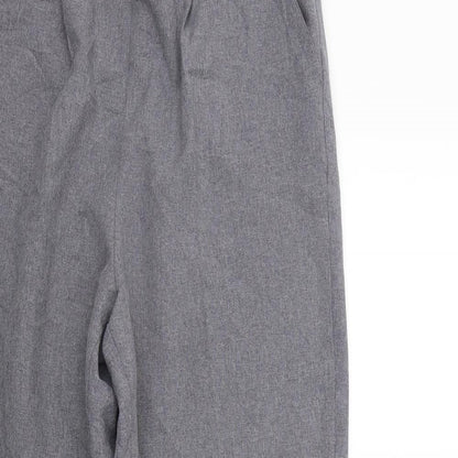BM Womens Grey   Trousers  Size 14 L24 in - Elastic Waist Band