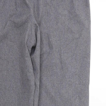 BM Womens Grey   Trousers  Size 14 L24 in - Elastic Waist Band